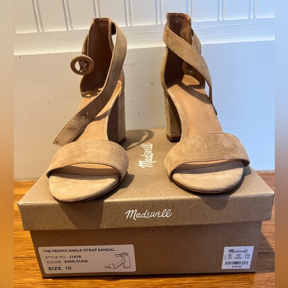 NWT MADEWELL The Regina Ankle-Strap Sandal